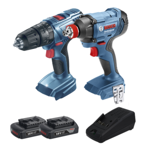 06019G52G2 Combo Bosch de Rotomartillo GSB 180-LI + Llave impacto GDX 180-LI, con 2 baterías y maletín