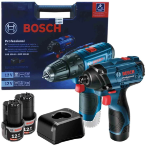06019G81G3 Combo Bosch de Rotomartillo GSB 120-LI + Llave impacto GDR 120-LI, con 2 baterías y maletín