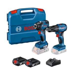 06019J21G0 Combo Bosch de Rotomartillo GSB 185-LI + Llave impacto GDR 18V-200, con 2 Baterías y maletín