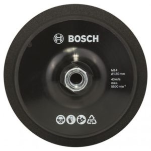 2608612027 Plato autoadhesivo para Esmeril Bosch con tuerca M14: 150mm